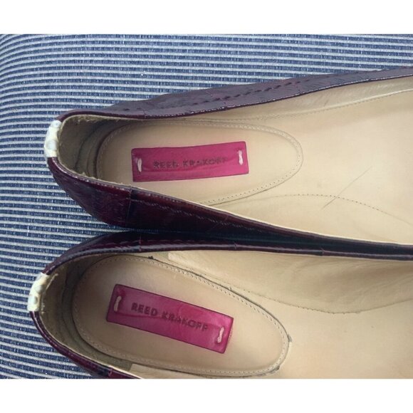 Reed Krakoff womens shoes snakeskin flat slip on ballet size 7 - Picture 3 of 7